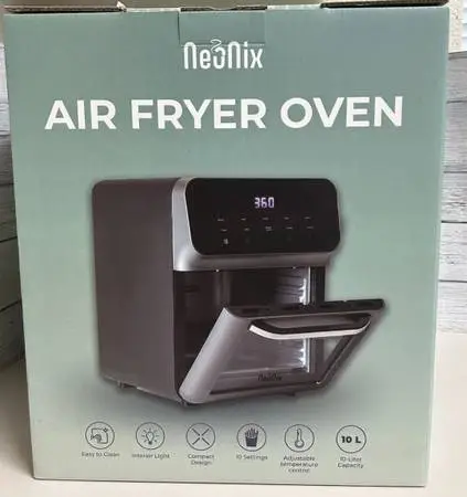 Neonix Air Fryer Oven 10 Liter Capacity Streamlined Design Simple