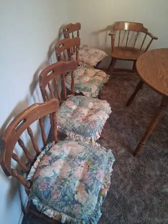 Dining table and chairs