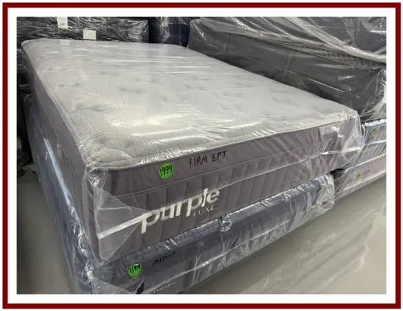 QUEEN SIZE PURPLE LUXE REJUVENATE PLUS PILLOW TOP MATTRESS & BOX BED