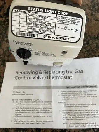 New Thermostat NG Replacement Valve