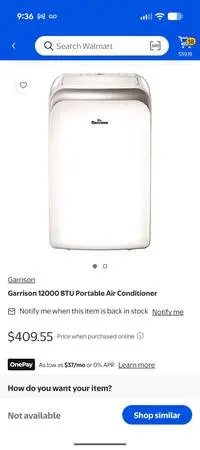 Mobile Air Conditioner (Garrison 1028313)