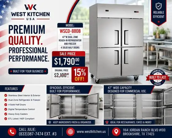 All BRAND NEW Commercial Kitchen Equipment!