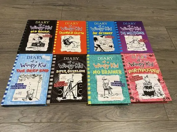 DIARY OF A WIMPY KID By JEFF KINNEY 8 BOOKS