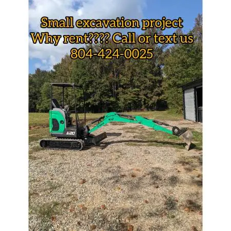 EXCAVATION SERVICE- small project specialist- why rent??