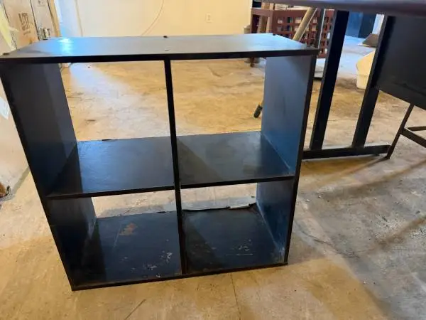 Black Four-Cube Storage Organizer or Open Bookshelf A versatile piece