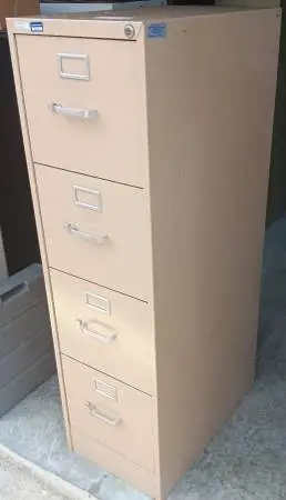 HON,4-Drawer,Light Tan,Letter File Cabinet,File Hangers,Lock,Key