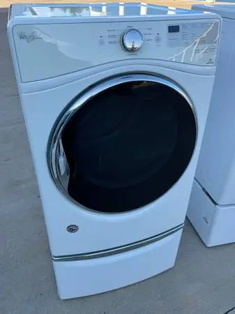 front load whirlpool dryer with pedestal electric