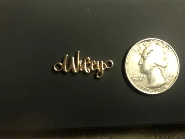 Wifey Gold Plated Necklace Pendant Charm