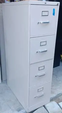 HON,4-Drawer,Dark Putty,Letter File Cabinet,Lock-Key,File Hangers