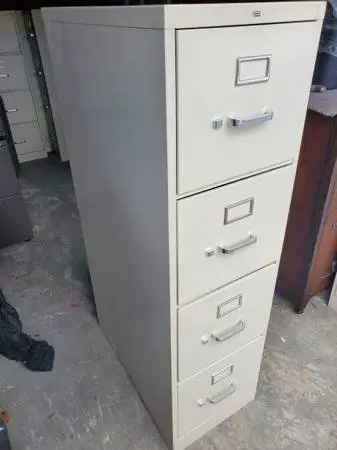 HON,4-Drawer,Letter,Putty,Vertical File Cabinet,Filing Rails