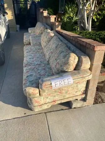 FREE CURB ALERT - antique sofa, 3 seater and 2 seater