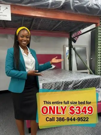 HOT Pink full bed with mattress and box