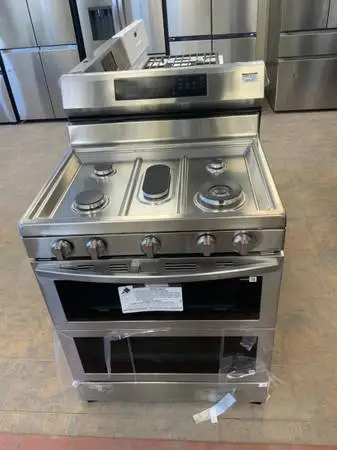**SAMSUNG STAINLESS 5 BURNER GAS DOUBLE OVEN STOVE**ON SALE NOW**