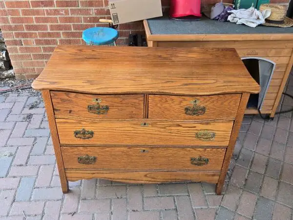 Antique Wooden Tiger Oak Dresser / Chest of Drawers, Near Flawless