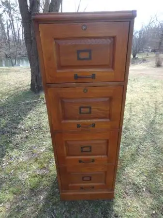 Coaster Furniture Oak 4 Drawer File Cabinet; Delivery Possible