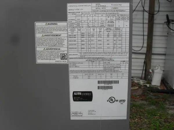 3.5 ton heat/pump package unit