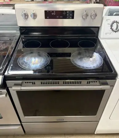 Maytag Glass Top Electric Range Oven MER6600FZ2, Stainless Steel