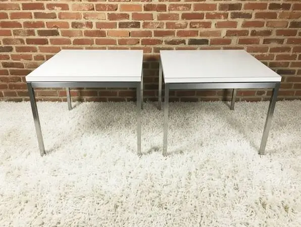 Vintage Pair Of Florence Knoll Early Edition Side Tables. MINT