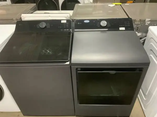 **LG BLACK TOP LOAD, ELECTRIC WASHER DRYER SET**ON SALE NOW**