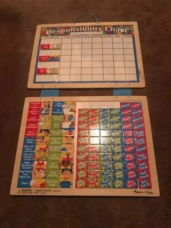 Melissa & Doug Magnetic Responsibility Chores Kids Rewards Board Chart