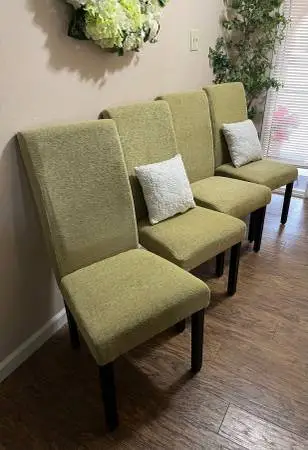 Four NEW Pear colored Dining Chairs
