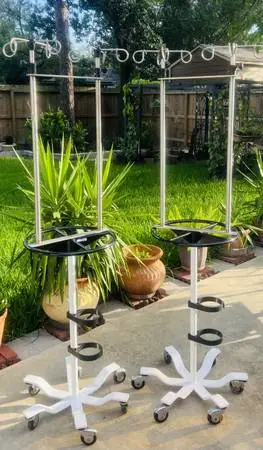 Stainless Steel Heavy Duty IV Pole / IV Stand with 6-Leg