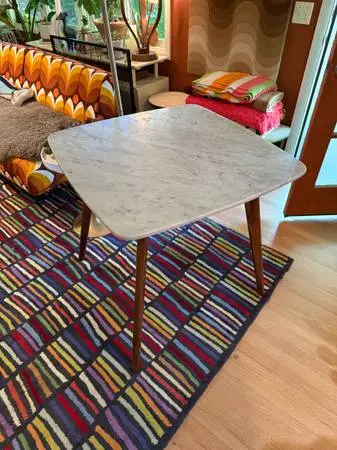 Article Vena table Marble & Walnut dining desk MCM Style -retails $450