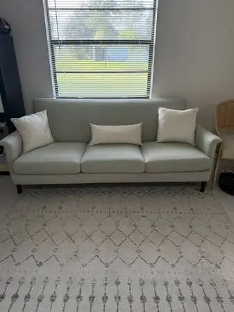 Blue grey sofa