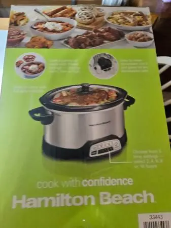 Hamilton Beach 4 Quart Programmable Slow Cooker -New