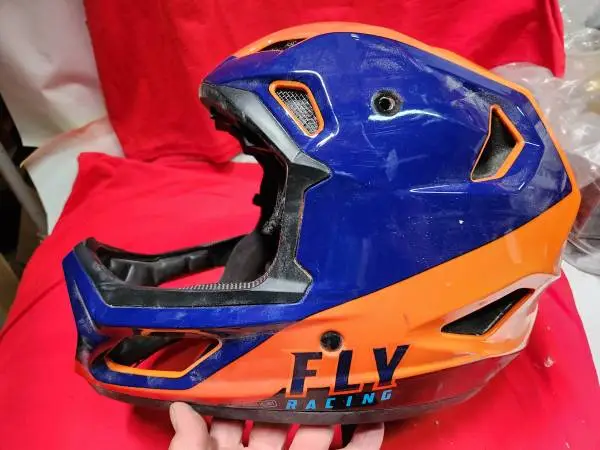 Fly Racing Rayce Cycling Helmet Navy/Orange USED