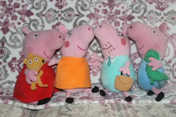 Kids Peppa Pig Plush Toy Set 4Pcs Peppa Pigs