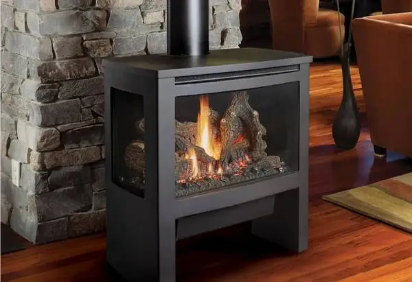 40K Btu Direct Vent Propane or Natural Gas Stove, Heater, Fireplace