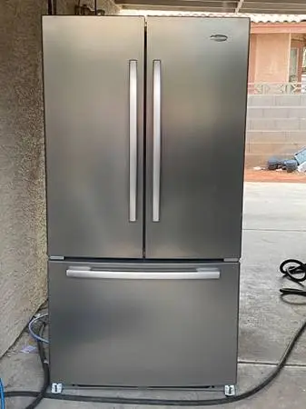 WHIRLPOOL 3 DOOR STAINLESS STEEL REFRIGERATOR