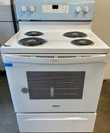 New White Whirlpool Electric Stove 30 Width