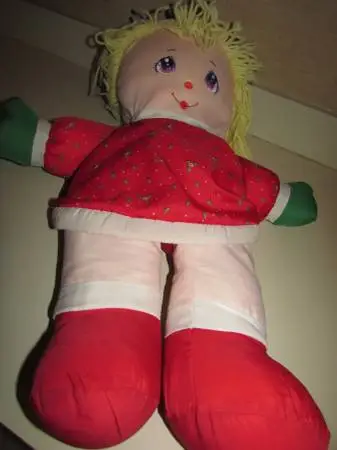 1987 Large 26 Puffalump Dolly Mine Christmas Girl Doll
