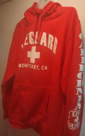 Monterey California Lifeguard Sweatshirt Hoodie Size S