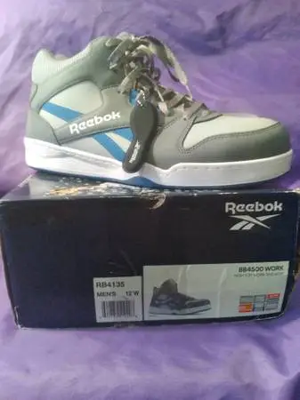 New in the Box Reebok Blue Bottoms high tops Size 12