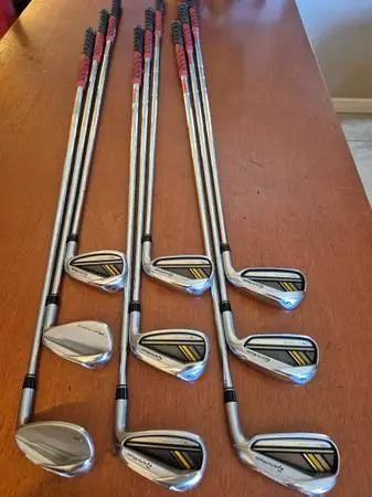 9 TALLER PLUS 1 UPGRADED KBS STIFF TAYLORMADE R-BLADEZ 4-PWAWSW IRONS