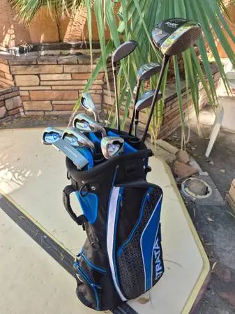 CALLAWAY DRIVER #3&5 WOOD #5 HYB 6-9PWLW IRONS PUTTER STAND BAG & MORE
