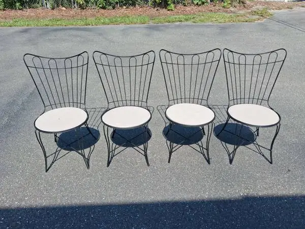 Set of 4 Mid-Century Modern Homecrest Patio Chairs.