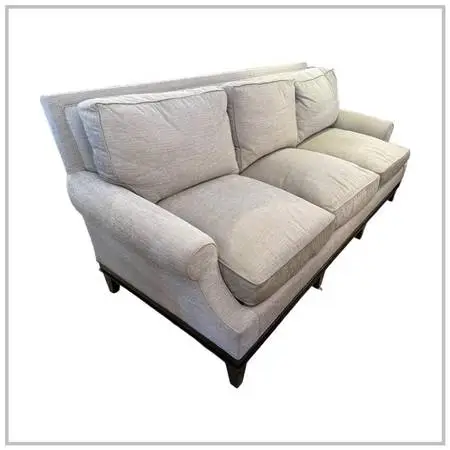 Bench Crafted Bespoke Twill Sofa, Heathered Taupe. Estimated Cost: $14