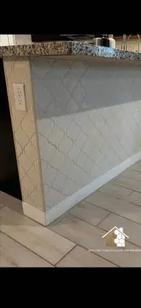 New tile= 60pcs=70sf= antique white arabasque= 5 dlr a pc= 300 for all