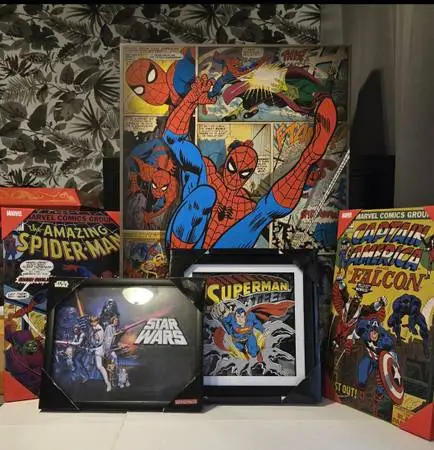 BRAND NEW Marvel Spiderman Superman Captain America Star Wars Wall Art