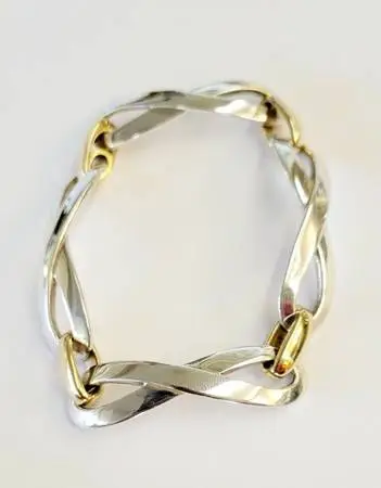 14K gold James Avery Enduring Bond gold and 925 silver bracelet
