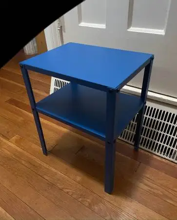 IKEA KNARREVIK Blue Color Metal Side Table Limited Edition Nightstand