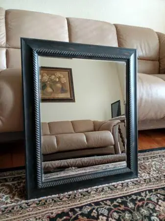 Living Room Mirror Black Framed 20.5 x 24.5