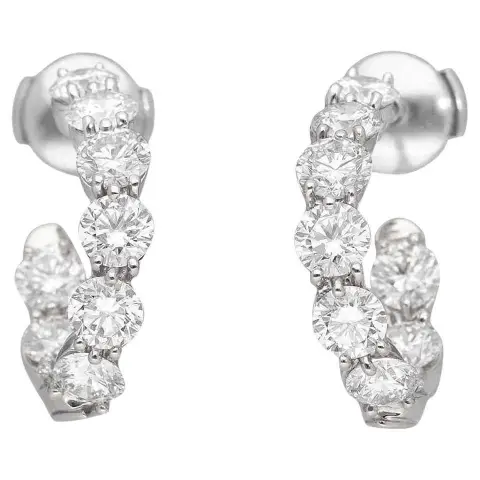 Tiffany Inside-Out Hoop 4.50ct Diamond Platinum Earrings