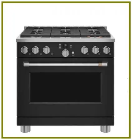 Café 36 Freestanding Dual Fuel True Convection Range Matte Black