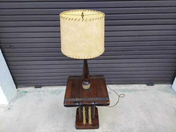 Vintage Nightwatch Lamp Co. Custom Crafted Nautical Style Floor Lamp.