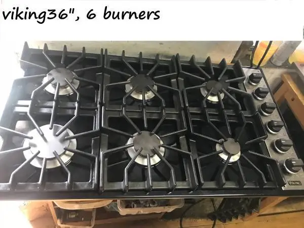 36 black Viking Stainless Cooktop, new spark module